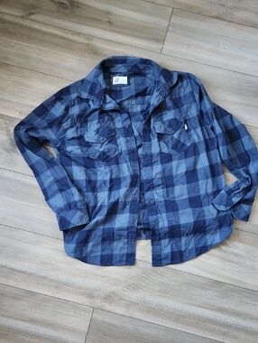 Hurley Navy Long Sleeve Button Down